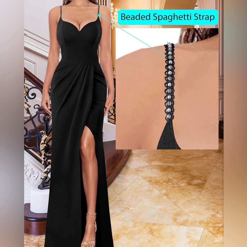Adjustable Spaghetti Strap, Sweetheart Neckline D… - image 2